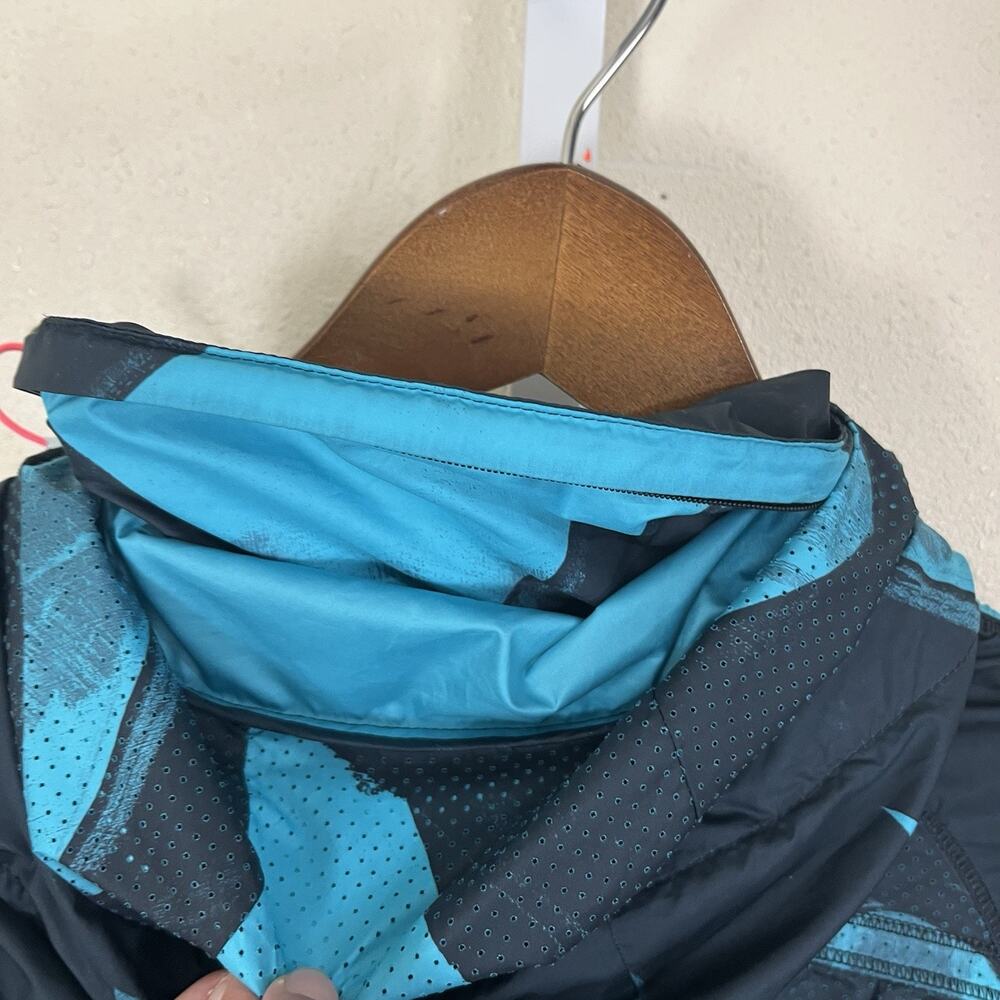 Lululemon Back Pack It Jacket Womens 6 Running Windbreaker Blue Print Hooded - Picture 5 of 6